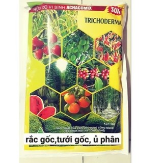 Men vi sinh Tricoderma 1kg (mật số 10^6) ủ phân chuồng, làm đệm lót, phun tưới cho cây khỏe xanh tươi tốt