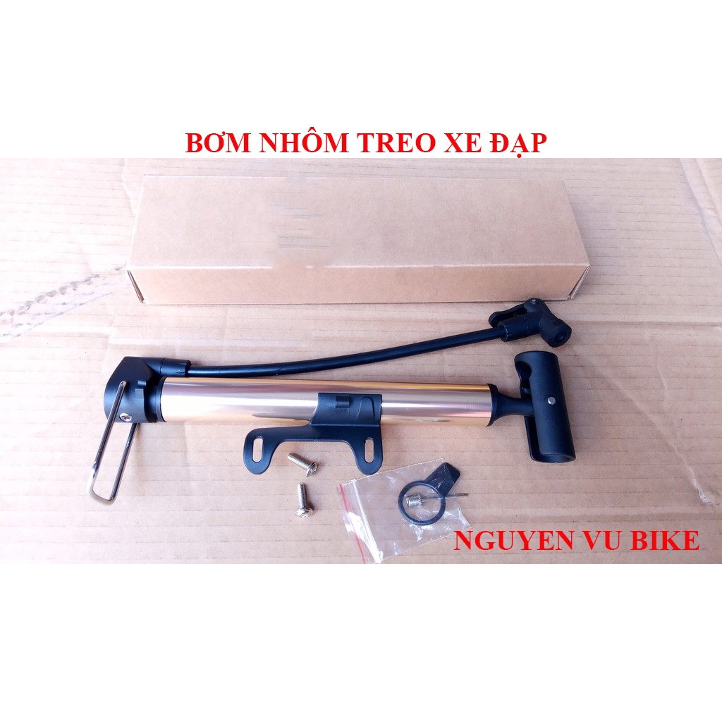Bơm treo xe đạp nhôm cao cấp - Rẻ nhất HN