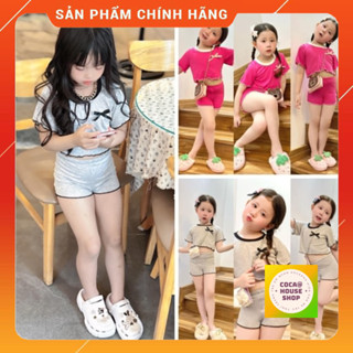 (Sale+Tặng Quà) Set Đồ Bé Gái Siêu Xinh-Bộ Cộc Hè Cho Bé Gái Áo Croptop Thun Gân Tăm Mềm Hàng VNXK Siêu Đẹp_COCAHOUSE
