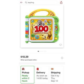 { Có sẵn } Sách cảm ứng Leapfrog 100 Animals Book