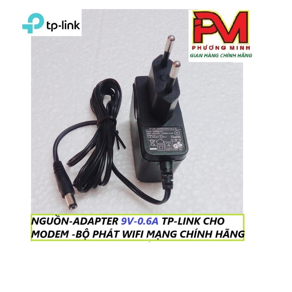 Nguồn adapter 9V-0.6A - 5v-0.6A Tplink -  ACbel dành cho Wifi modem mạng tenda  tplink - Hàng chính 