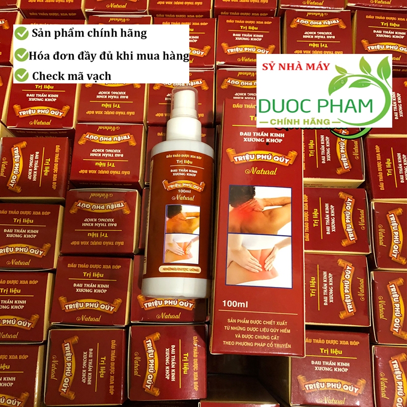 Combo 10 chai tinh dầu Triệu Phú Quý đau cơ xương khớp ( mới)