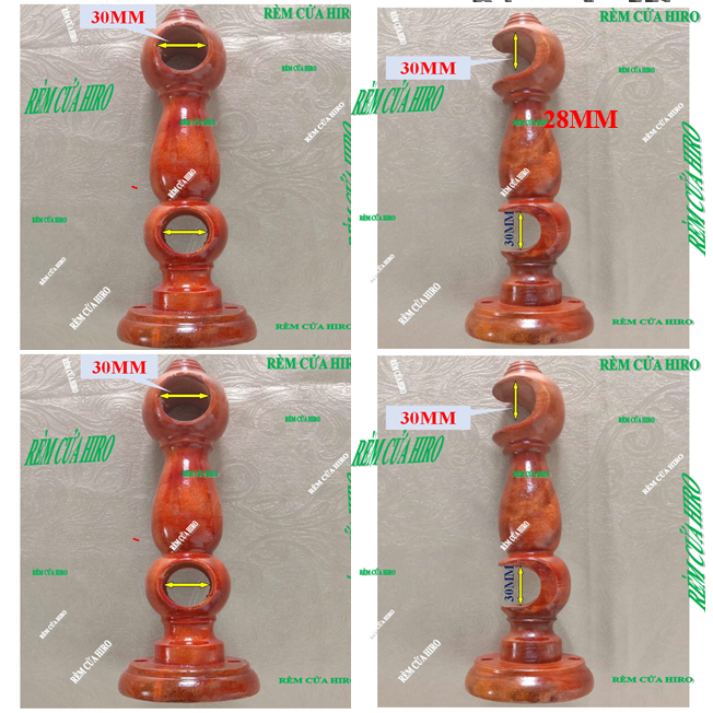 Bass/giá đỡ thanh treo rèm màn cửa 2 lớp