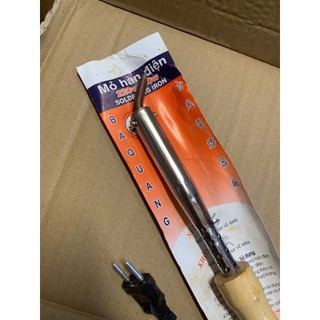 Mỏ hàn cán gỗ cao cấp 60w- 80w đầu cong