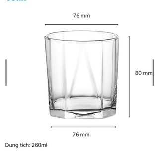 Ly Thủy Tinh Ocean Pyramid Rock 260ml