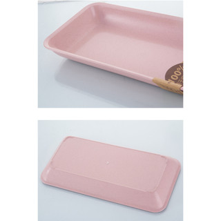 Dĩa nhựa lúa mạch chữ nhật Lớn (KT: 30 x 15 x 3.5 cm)