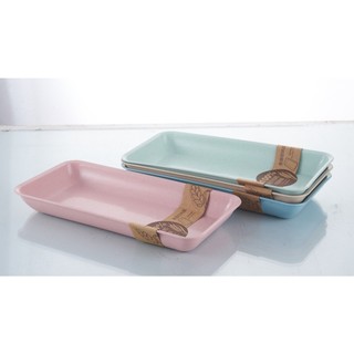 Dĩa nhựa lúa mạch chữ nhật Lớn (KT: 30 x 15 x 3.5 cm)