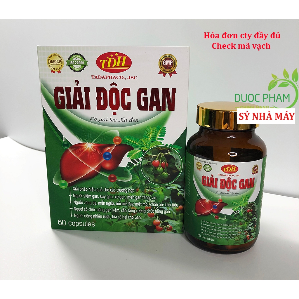 Viên uống Cà gai leo xạ đen giải độc gan, bổ gan, hạ men gan, tăng cường chức năng gan, bảo vệ gan