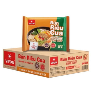 Thùng 30 gói bún riêu cua ăn liền vifon 80g
