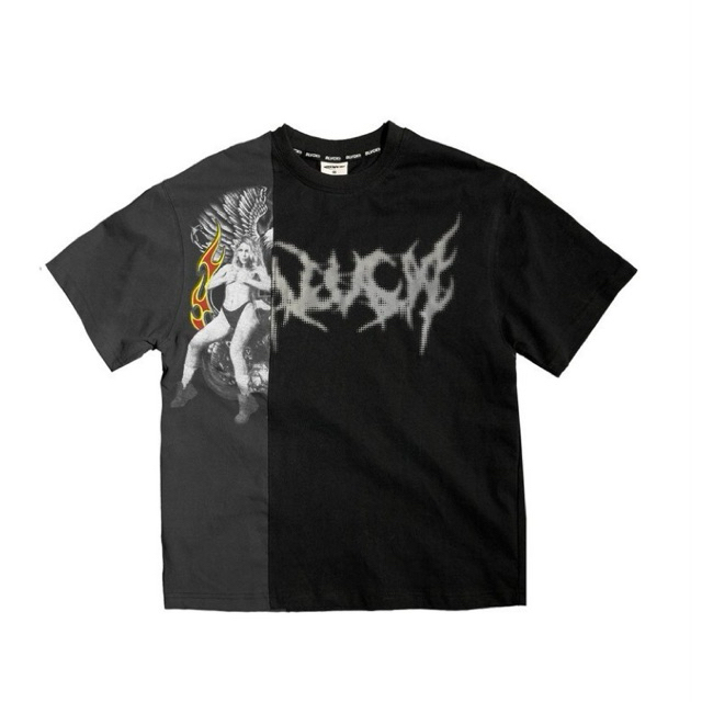 Half patch artwork - Tshirt - BLACKORP - Form oversize, cotton, Unisex
