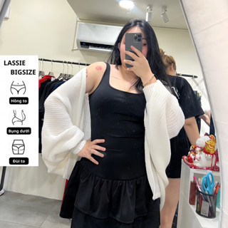 Lassie Bigsize| Áo khoác Cardigan cánh dơi không gài nút có 3 màu