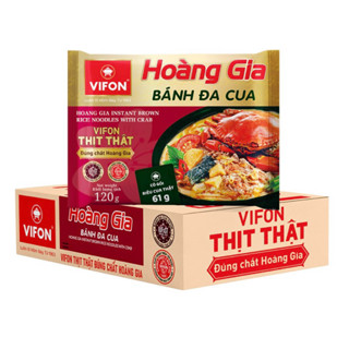 THÙNG 18 GÓI BÁNH ĐA CUA HOÀNG GIA VIFON 120G
