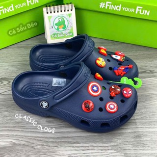 Dép Cross Sục Nam Nữ Đế Thấp 3Cm,Tặng 8 Charm Xịn Sò , Sục Classic Nam Nữ Siêu Nhẹ, Siêu Bền,Hàng VNXK - dép đi biển N1