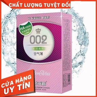 Bao cao su nội địa Trung “002” hộp 100 chiếc gốc nước size 52±2mm, sản phẩm chính hãng an toàn tuyệt đối