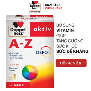 Viên uống vitamin tổng hợp Doppelherz A-Z Depot hỗ trợ tăng cường sức khỏe và đề kháng (Hộp 40 viên)