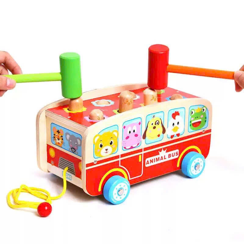 Đồ chơi xe bus taaoj chuột bằng gỗ cho bé-𝐁𝐈𝐊𝐎 𝐒𝐇𝐎𝐏