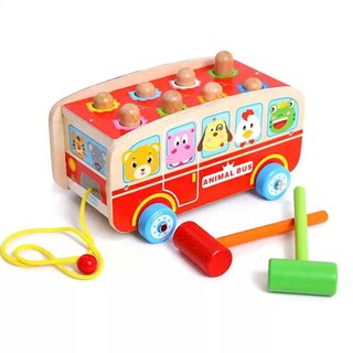 Đồ chơi xe bus taaoj chuột bằng gỗ cho bé-𝐁𝐈𝐊𝐎 𝐒𝐇𝐎𝐏