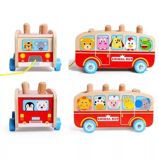 Đồ chơi xe bus taaoj chuột bằng gỗ cho bé-𝐁𝐈𝐊𝐎 𝐒𝐇𝐎𝐏