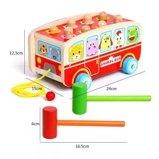 Đồ chơi xe bus taaoj chuột bằng gỗ cho bé-𝐁𝐈𝐊𝐎 𝐒𝐇𝐎𝐏