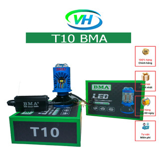 Đèn LED Pha Bi Cầu T10 BMA 75W 12.24V Chân H4 Lắp Zin Xe Máy, Ô Tô (NEW)