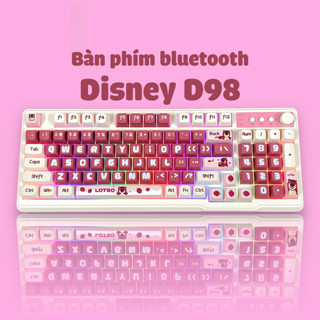 Bàn phím không dây giả cơ Disney D98 Gấu dâu Lotso. Bàn phím Bluetooth dễ thương, yên tĩnh