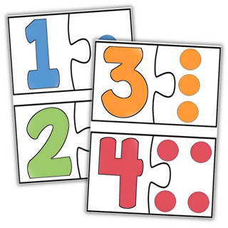 Cắt dán số 1-10(Bộ học liệu giáo dục Montessori)