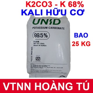 Phân bón Kali hữu cơ (K2CO3 -) K2O = 68% (gói 1kg)