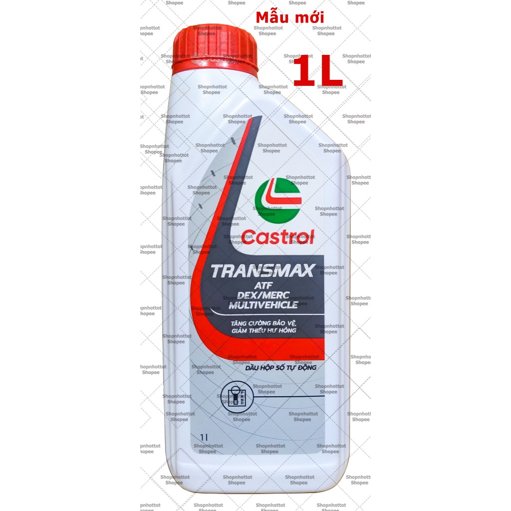 Nhớt hộp số tự động ATF, nhớt trợ lực lái Castrol DEX/MERC MULTIVEHICLE 1000ml ( 1L )