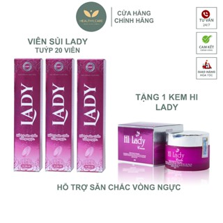 [TEM ĐIỆN TỬ-CHÍNH HÃNG] Viên sủi nở ngực LADY - tăng size an toàn cho v1 - hộp 20 viên sủi