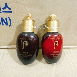 [DATE 2027] Cặp Nước Hoa Hồng + Sữa Dưỡng Whoo ĐỎ mini 20ml/ chai