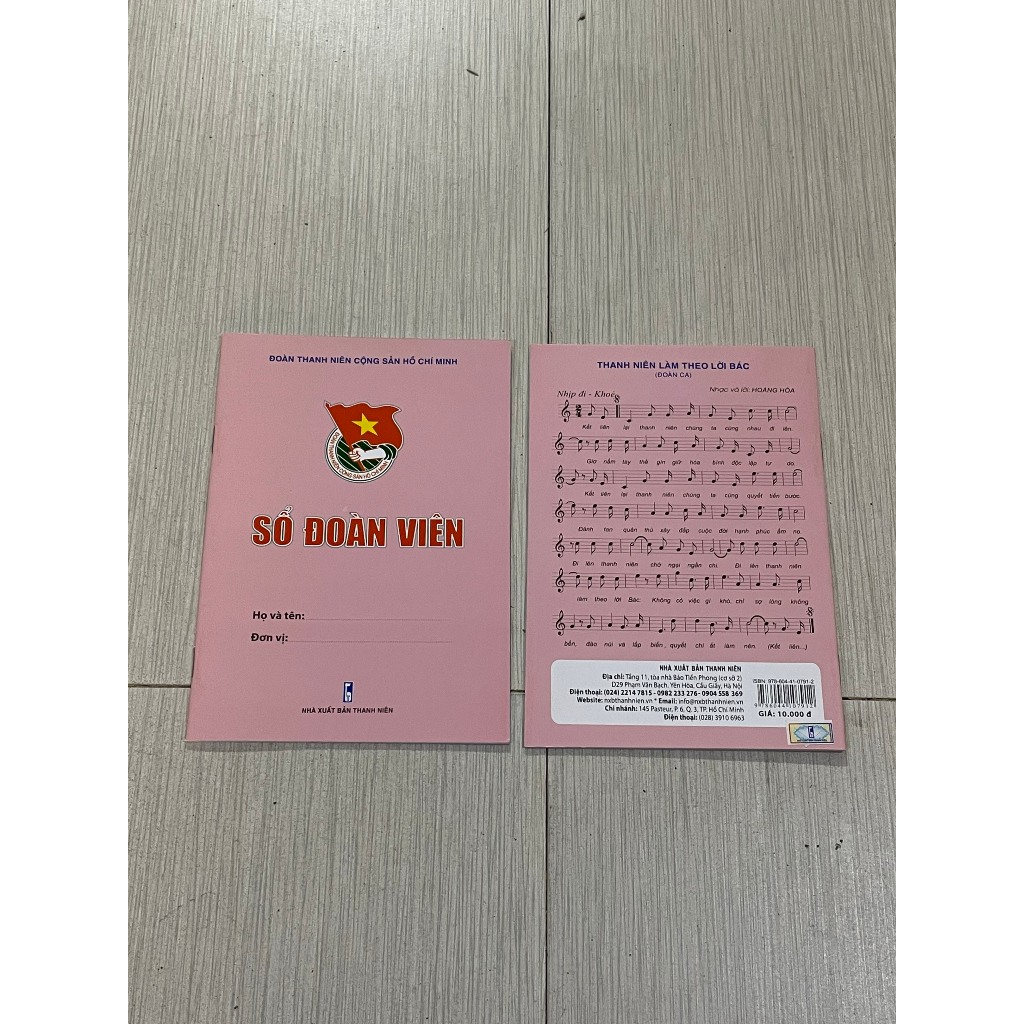 Sổ ĐOÀN VIÊN màu HỒNG - MỚI