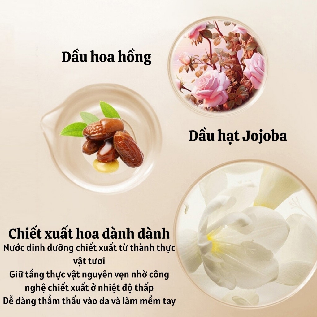 Kem Dưỡng Da Tay JINGCHUNMIMI - Kem Dưỡng Tay JINGCHUNMIMI Mờ Nhăn, Dưỡng Ẩm, Chống Lão Hóa và Mềm Mại Da Tay - Young