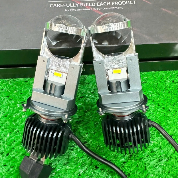 Đèn Pha LED Bi Cầu Mini T40 chân H4 Công Xuất 45w Lắp Ô tô, xe máy