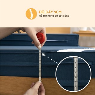 Nệm Bông Ép K-Bedding by Everon chất vải microfiber KMS dày 5cm và 9cm, bảo hành 5 năm (Giao màu ngẫu nhiên)