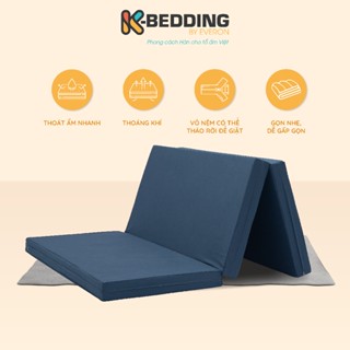 Nệm Bông Ép K-Bedding by Everon chất vải microfiber KMS dày 5cm và 9cm, bảo hành 5 năm (Giao màu ngẫu nhiên)