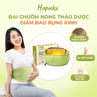 Đai Massage Bụng Kinh Từ Thảo Dược Hapaku, Giảm Đau Bụng Kinh, Chườm Bụng Sau Sinh, Máy Massage Xung Điện
