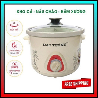Nồi hầm cháo, kho thịt cá chậm Đạt Tường 1.5L/ 2.5L, lõi nồi bằng sứ giữ nhiệt cực tốt, giữ trọn chất dinh dưỡng