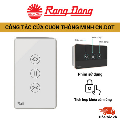 Công tắc cửa cuốn thông minh Rạng Đông CTCU.WF CN.DOT kết nối không dây Wifi điều khiển từ xa linh hoạt, tiện lợi