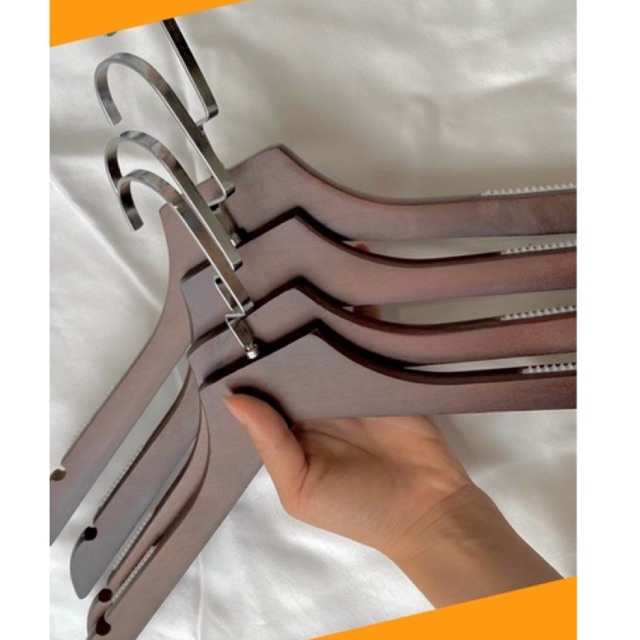 Móc áo gỗ nâu combo 10 cây