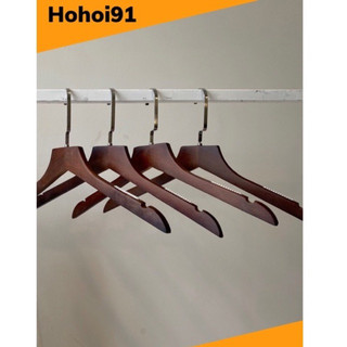 Móc áo gỗ nâu combo 10 cây