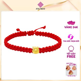  Vòng tay trang sức túi tiền vàng 24k tết dây hanmade Ancarat 