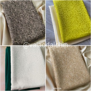 [ VẢI ÁO DÀI ] GẤM TƠ TẰM CÚC SEN ĐÁ, BAN MAI Chất liệu mềm rũ đẹp, có giãn, suôn mượt, k nhăn, mát