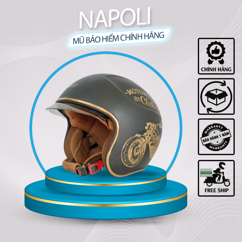 Mũ Kính Âm Napoli có tem Cao Cấp, Chuẩn Quatest