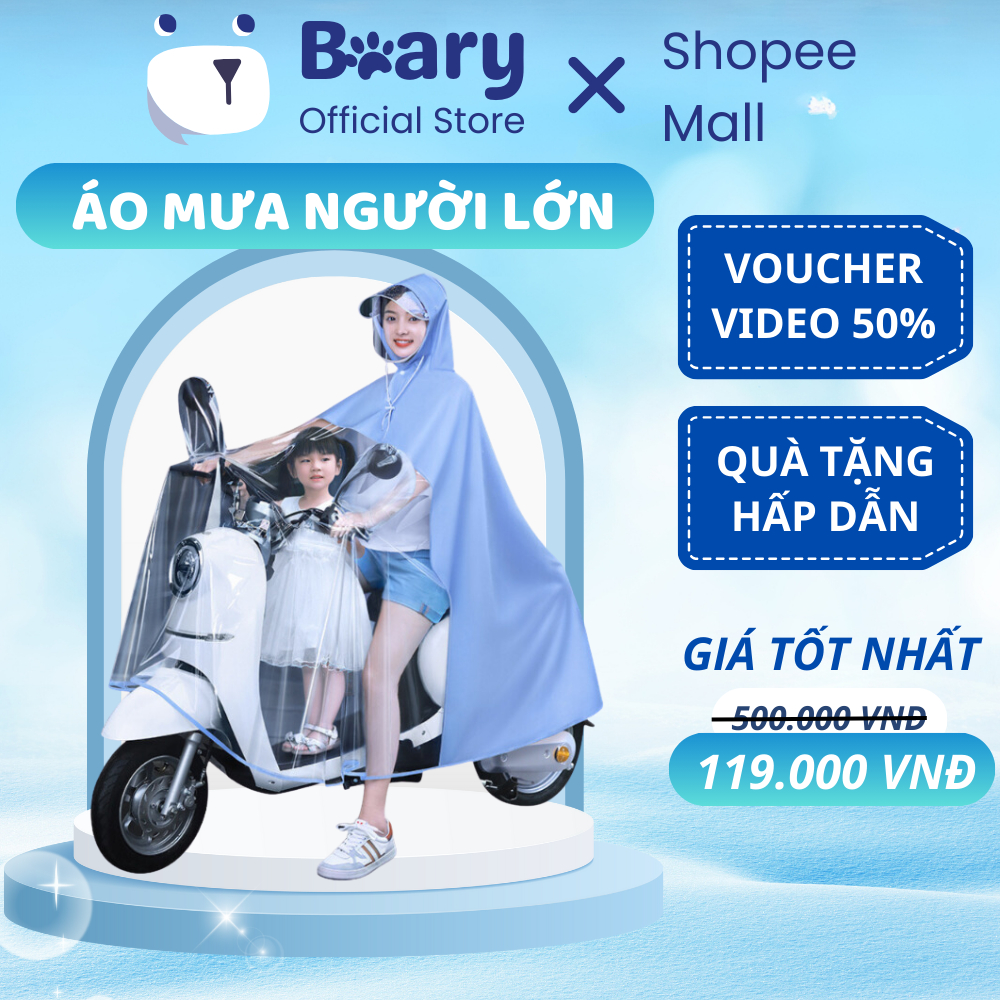 Áo Mưa Trong Suốt 1 Đầu METIS Bảo Vệ Toàn Diện Áo Mưa Người Lớn Và Trẻ Em Chống Trượt An Toàn Cho Mẹ Và Bé