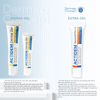 Gel Actidem Derma/ Extra giảm mụn, mờ thâm 18gr/40gr
