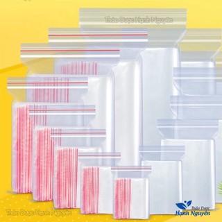 Túi zip viền đỏ 500g, túi zip bấm miệng đủ size, dày dặn, chắc chắn, bảo quản thực phẩm tiện lợi