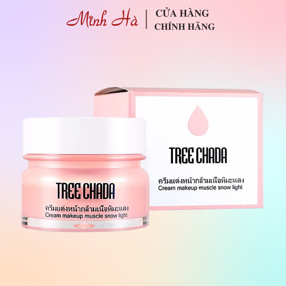 Kem trang điểm TreeChada Cream Makeup Snow Light 50ml đa năng vừa dưỡng ẩm, vừa dưỡng trắng căng mịn