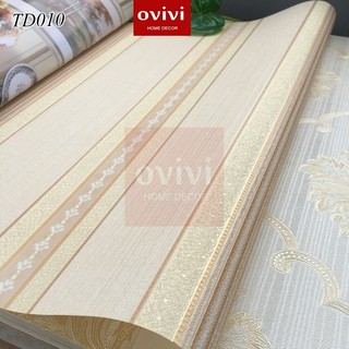 Giấy dán tường 3D KHÔNG KEO dày dặn, dán keo sữa, cuộn 53cm x 9.5m