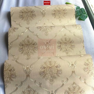Giấy dán tường 3D KHÔNG KEO dày dặn, dán keo sữa, cuộn 53cm x 9.5m