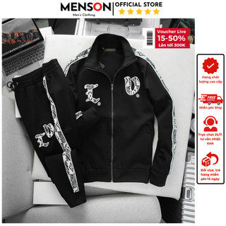 Bộ quần áo thu đông nam cao cấp kéo khóa dài tay, bộ nỉ nam mùa đông hàng hiệu mềm mịn phom đẹp 2024 Menson MD4-01